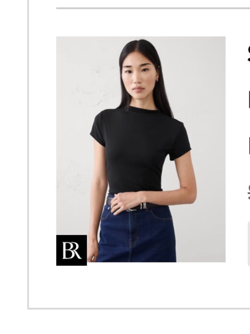 Banana Republic Mock Neck Soft Stretch Top